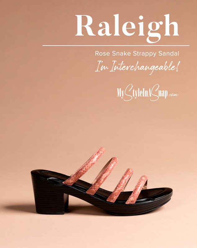 Raleigh Rose Strappy Sandal Interchangeable Shoes!