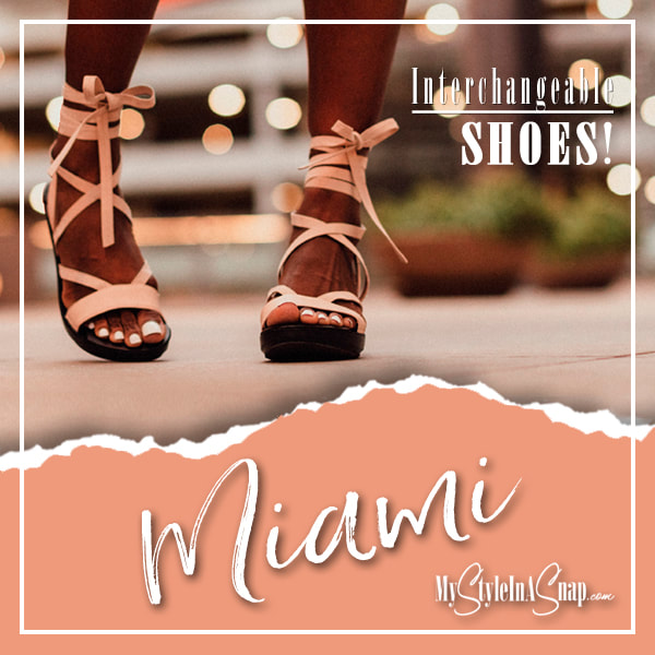 Miami Wraparound Ankle Tie Sandals - INTERCHANGEABLE Shoes!